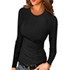 Anygrew Womens Scoop Neck Henley Sweatshirts Sexy Fall Long Sleeve Shirts