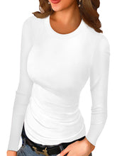 Load image into Gallery viewer, Anygrew Womens Scoop Neck Henley Sweatshirts Sexy Fall Long Sleeve Shirts
