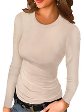 Load image into Gallery viewer, Anygrew Womens Scoop Neck Henley Sweatshirts Sexy Fall Long Sleeve Shirts
