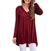 Load image into Gallery viewer, Anygrew Women&#39;s Long Sleeve V Neck Shirts Casual Tunic Tops Blouse
