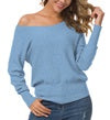 Load image into Gallery viewer, Anygrew Women&#39;s Off Shoulder Sweater Long Sleeve Pullover Knit Jumper
