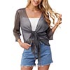 Load image into Gallery viewer, Anygrew Womens Sheer Shrug Tie Top Bolero Cardigan Lightweight Shrug
